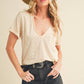 Zoie V-Neck Short Sleeve Top