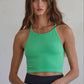 Seamless Sleeveless Halter Neck Top