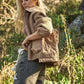 Ribbed Sweater Jacket with Quilted Detail
