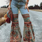 Flared Floral Jeans