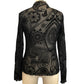 Paisley Velvet Print Mesh Top