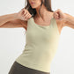 Lycra-Blend Square Neck Active Tank