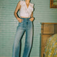 TUMMY CONTROL 90'S VINTAGE HIGH RISE STRETCH FLARED JEANS