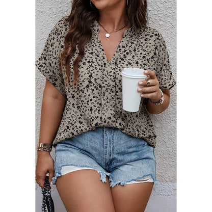 Floral Short Casual Blouse