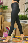 CURVY SIZE FAUX LEATHER LEGGINGS