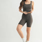 Lycra-Blend Square Neck Active Tank