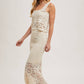 SHEER CROCHET SLEEVELESS SQAURE NECK TOP