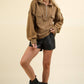 Contrast Henley Sweatshirt