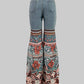Flared Floral Jeans