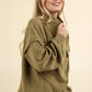 Contrast Henley Sweatshirt