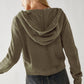Ladies Zipper Open Hooded Daily Jacket