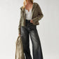 Ladies Zipper Open Hooded Daily Jacket