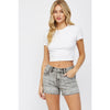 HIGH RISE DISTRESSED SHORTS