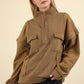 Contrast Henley Sweatshirt