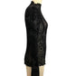 Paisley Velvet Print Mesh Top