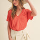 Zoie V-Neck Short Sleeve Top