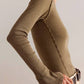 Ladies Solid Color Bell Long Sleeves Top
