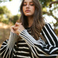 Stripe Puff Sleeve Sweater