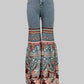 Flared Floral Jeans