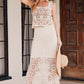 SHEER CROCHET SLEEVELESS SQAURE NECK TOP