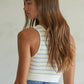 Knit Seamless Ribbed Striped Racerback Brami