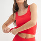 Lycra-Blend Square Neck Active Tank