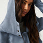 Ladies Zipper Open Hooded Daily Jacket