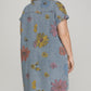 Printed Denim Shirt Dress