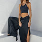 Seamless Sleeveless Halter Neck Top