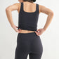 Lycra-Blend Square Neck Active Tank