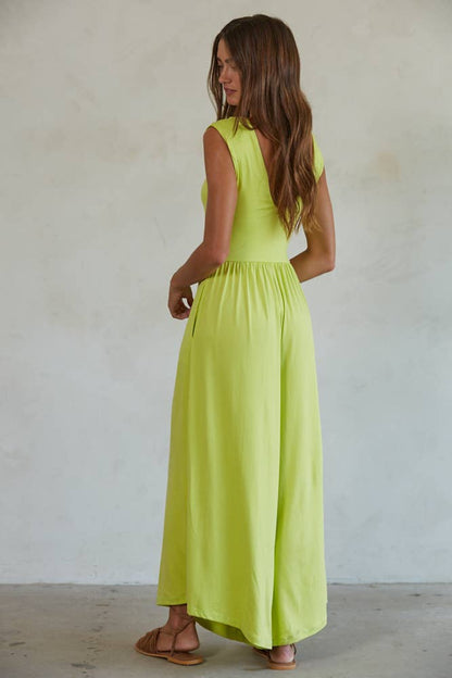 Sleeveless Open Back Jumpsuit