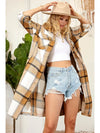 Full Body Plaid Button Down Shacket image 0