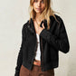 Ladies Zipper Open Hooded Daily Jacket