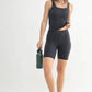 Lycra-Blend Square Neck Active Tank
