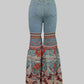 Flared Floral Jeans