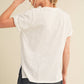 Zoie V-Neck Short Sleeve Top