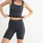 Lycra-Blend Square Neck Active Tank