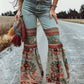 Flared Floral Jeans
