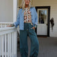 Solie Cinched Pants - Green Olive