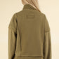 Contrast Henley Sweatshirt