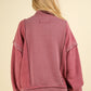 Contrast Henley Sweatshirt