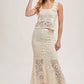 SHEER CROCHET SLEEVELESS SQAURE NECK TOP