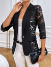 Elegant And Stylish Lace Patchwork Blazer