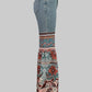 Flared Floral Jeans