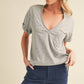 Zoie V-Neck Short Sleeve Top