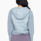 Nylon & Knit Zip-up Hoodie Jacket image 3