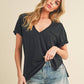 Zoie V-Neck Short Sleeve Top