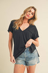 Zoie V-Neck Short Sleeve Top