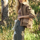 Ribbed Sweater Jacket with Quilted Detail