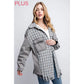 Tweed Mixed Denim Jacket Shacket image 1